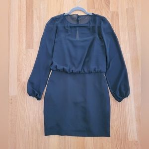 BR Chiffon Long sleeve knee length dress.